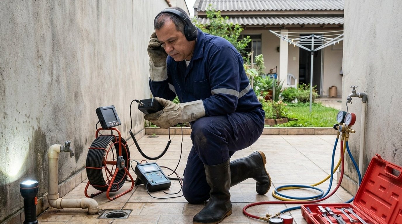Caça Vazamento com Geofone em Suzano‑SP