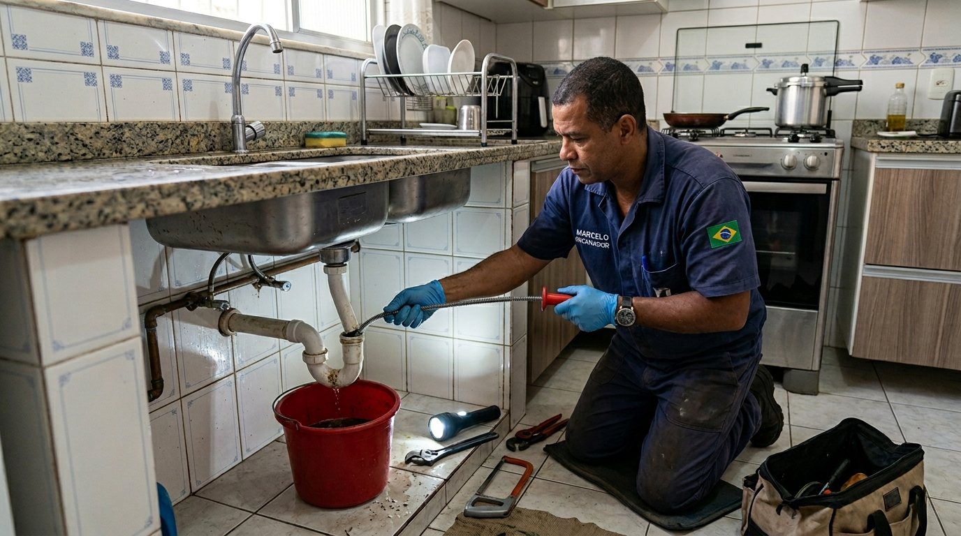 Ligação da Pia da Cozinha em Suzano‑SP