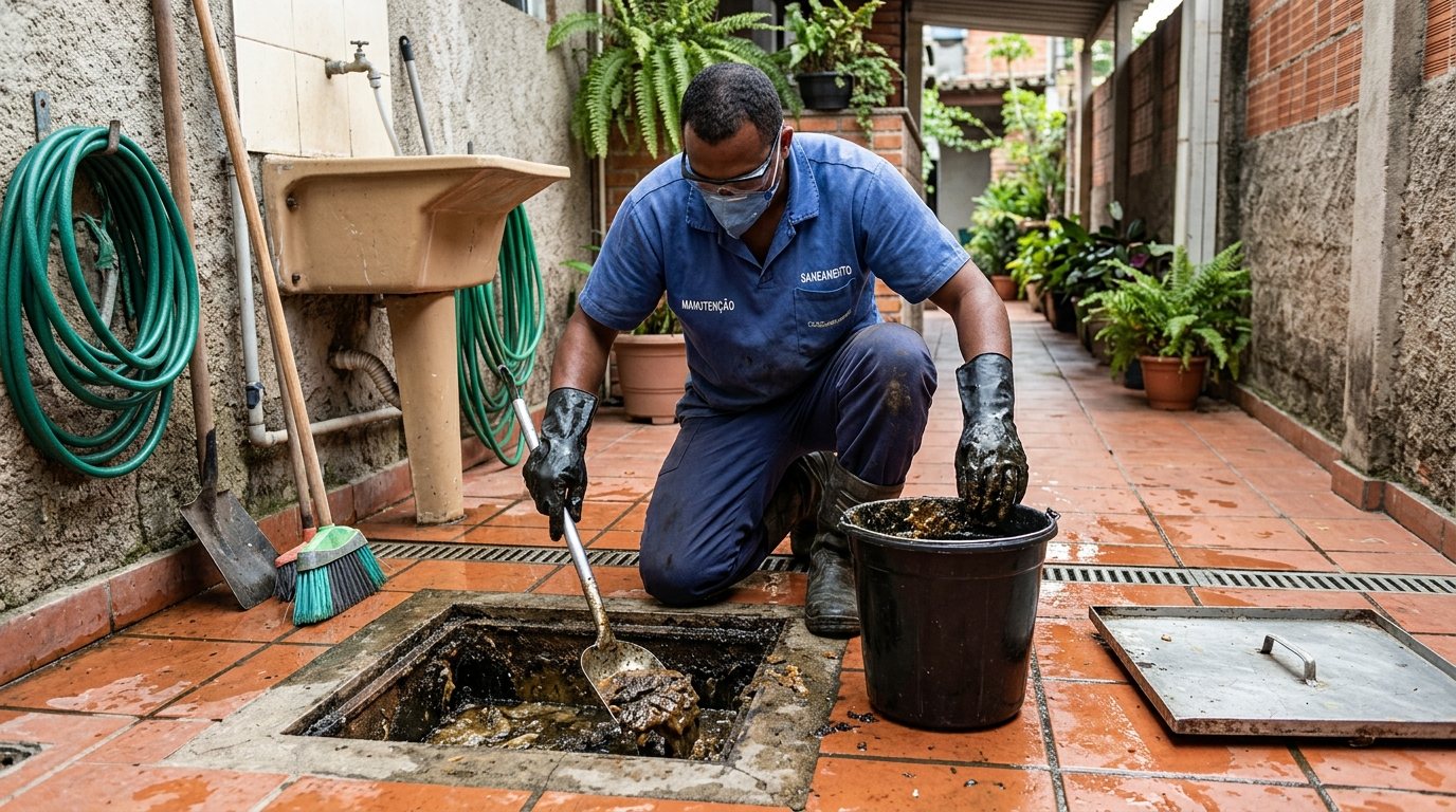 Limpeza de Caixa de Gordura Comercial em Suzano‑SP